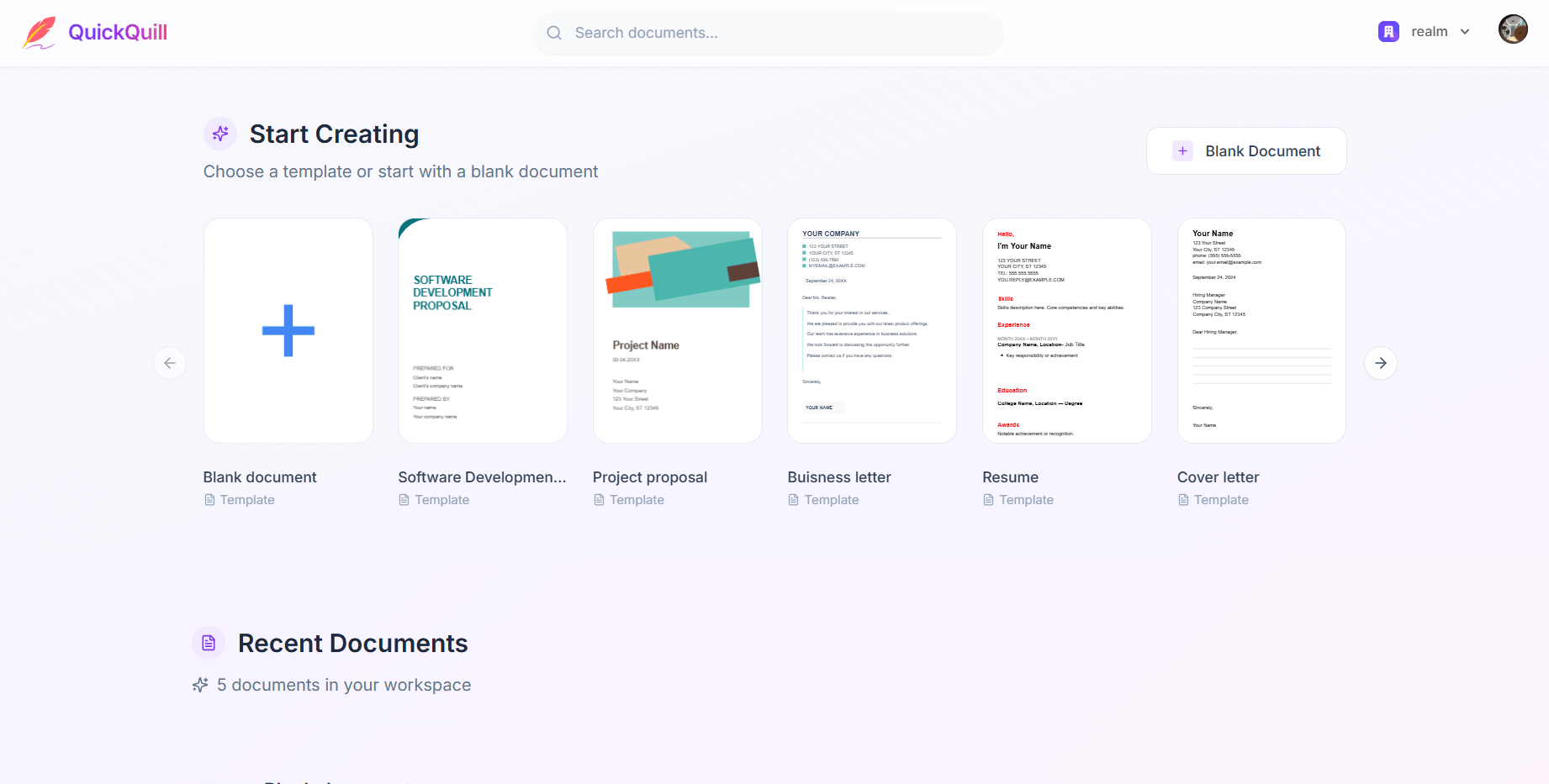 QuickQuill preview